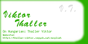 viktor thaller business card